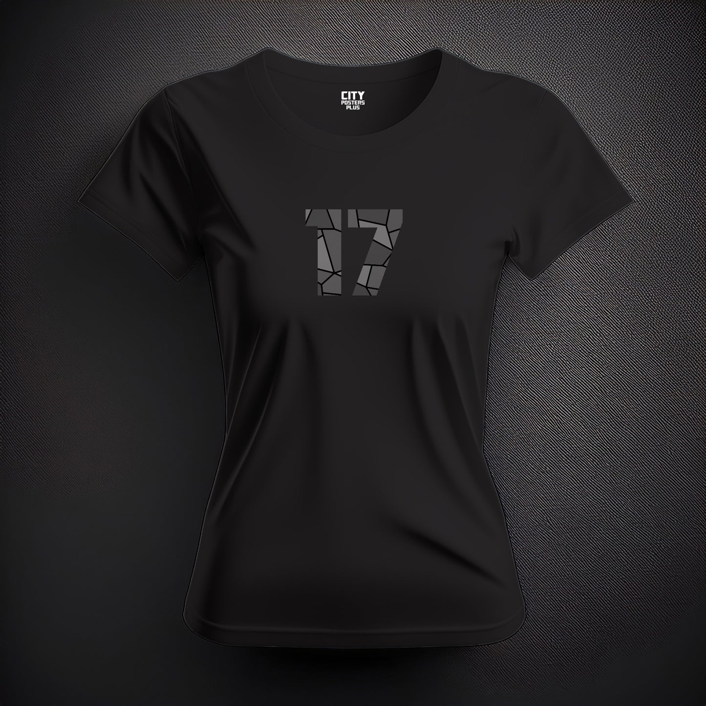 17 Number Women T-Shirt (Black)
