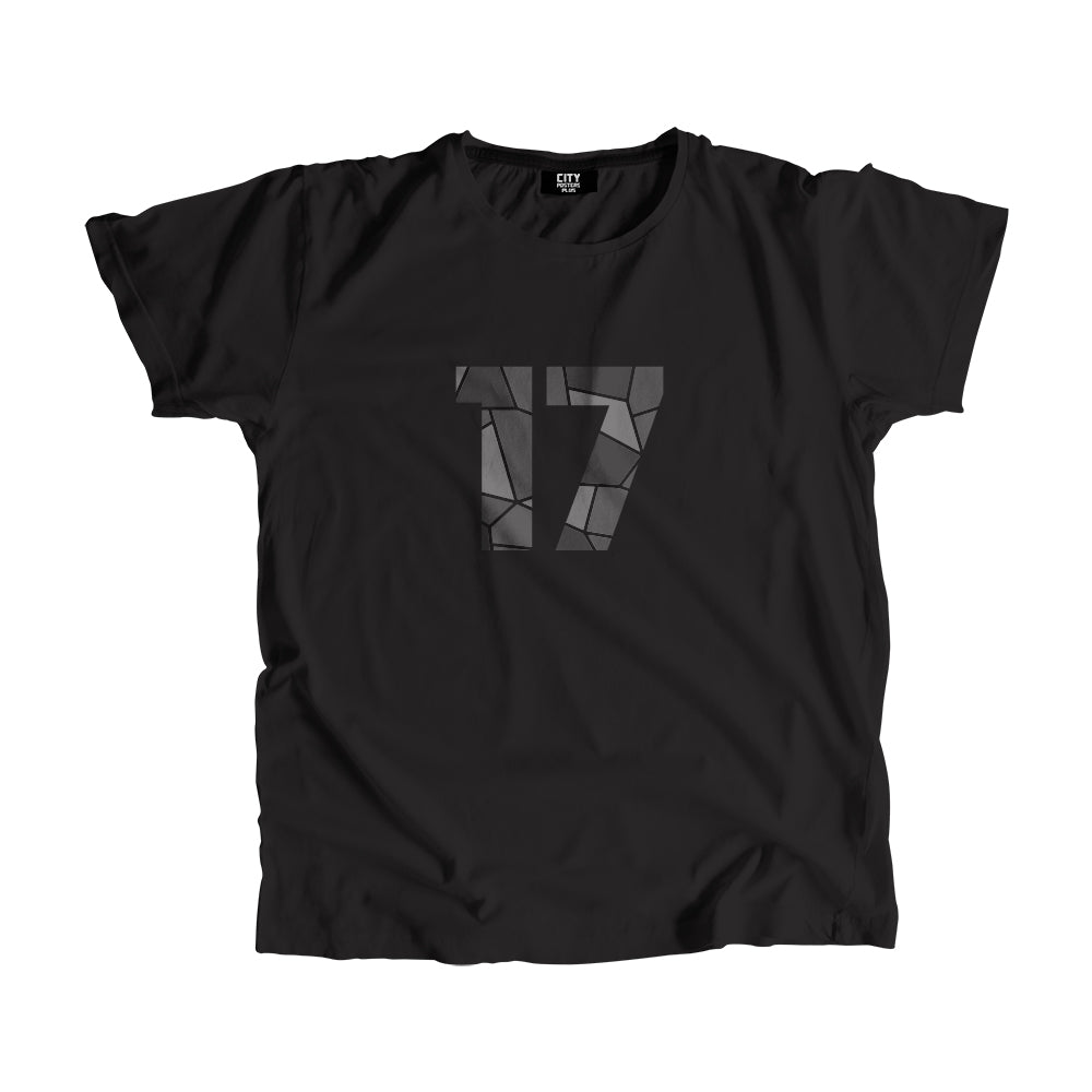 17 Number Men Unisex T-Shirt (Black)