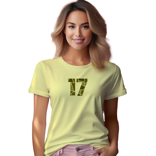 17 Number Women T-Shirt (Butter Yellow)