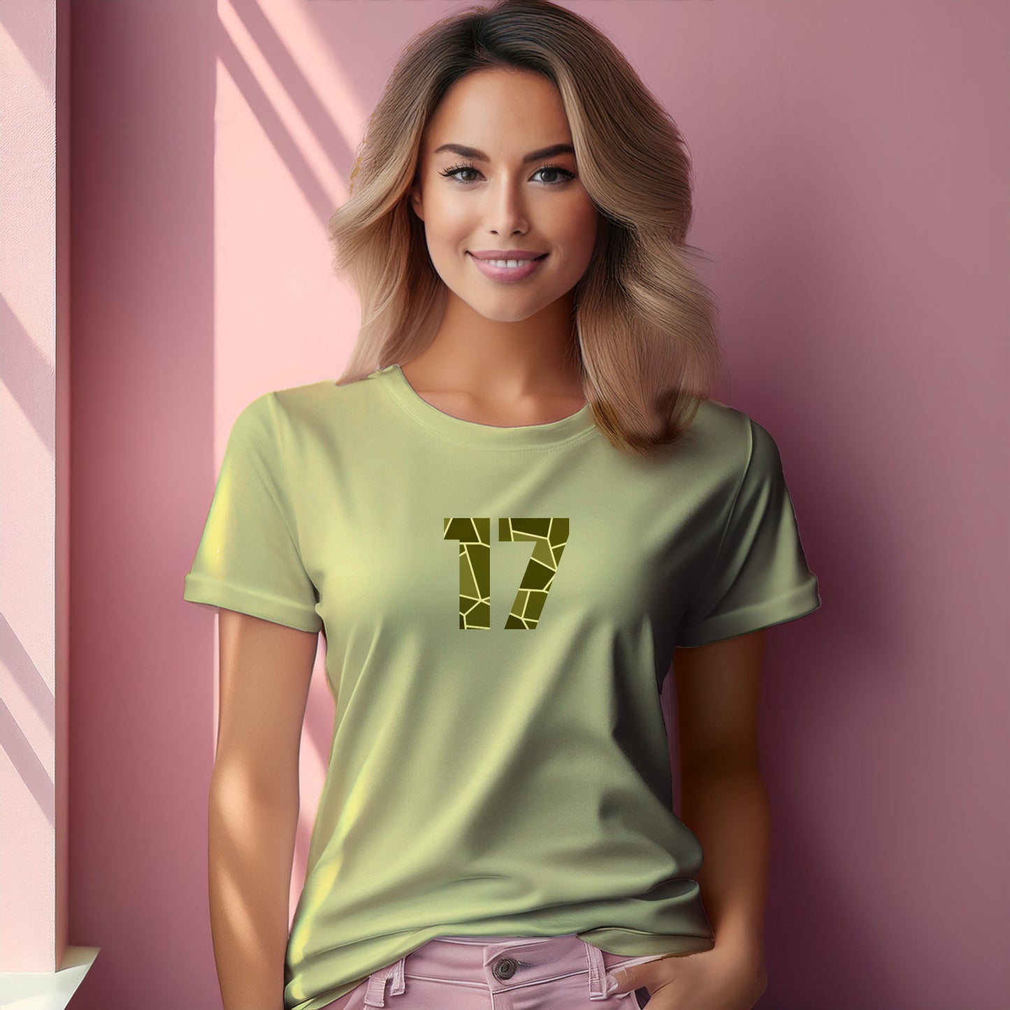 17 Number Women T-Shirt (Butter Yellow)