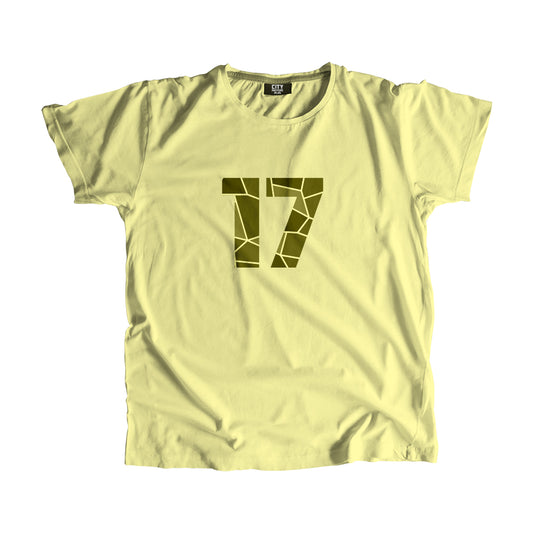 17 Number Men Unisex T-Shirt (Butter Yellow)