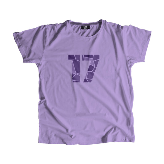 17 Number Men Unisex T-Shirt (Iris Lavender)