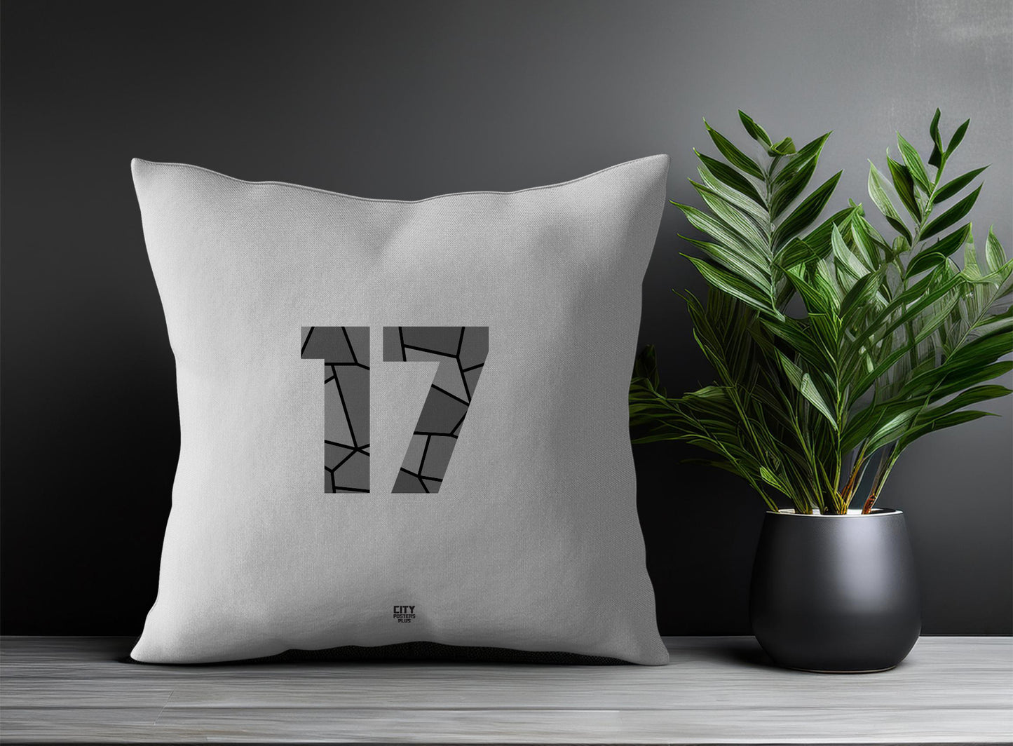 Print Deliver Plus 17 Number Square & Rectangle Pillow Cases | Modern Numeric Throw Pillow Covers 