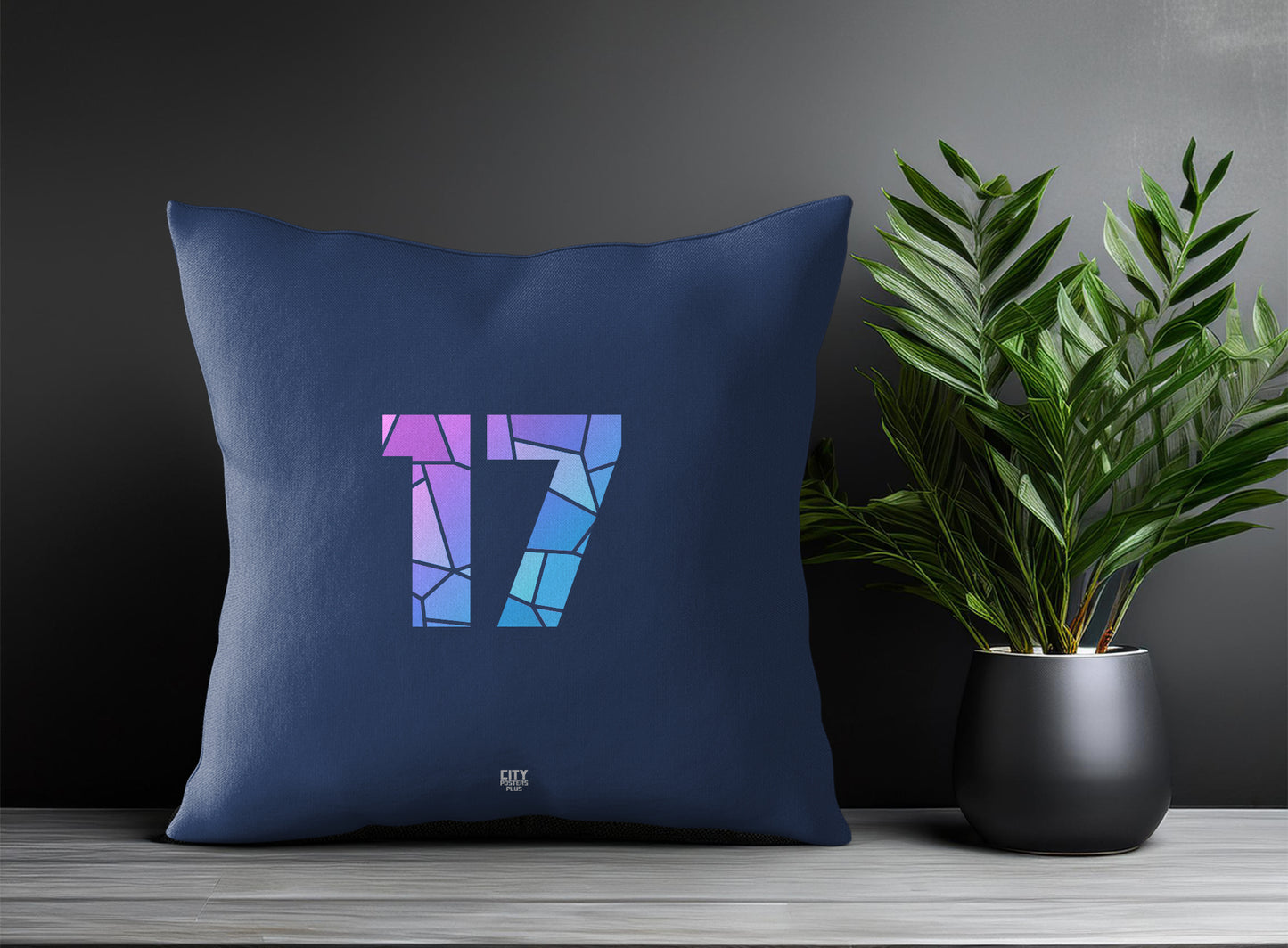 Print Deliver Plus 17 Number Square & Rectangle Pillow Cases | Modern Numeric Throw Pillow Covers 