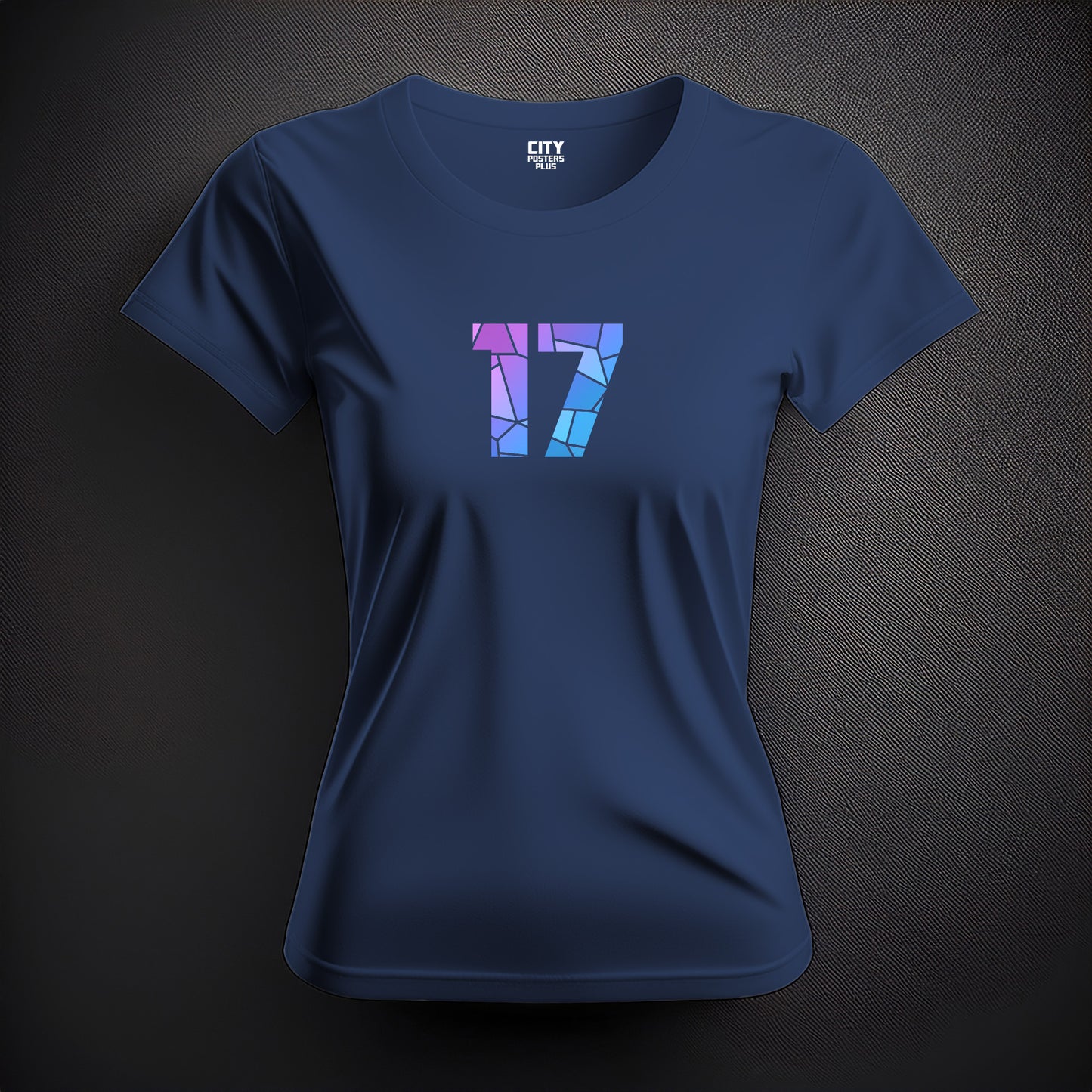 17 Number Women T-Shirt (Navy Blue)