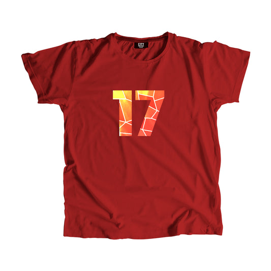 17 Number Men Unisex T-Shirt (Red)