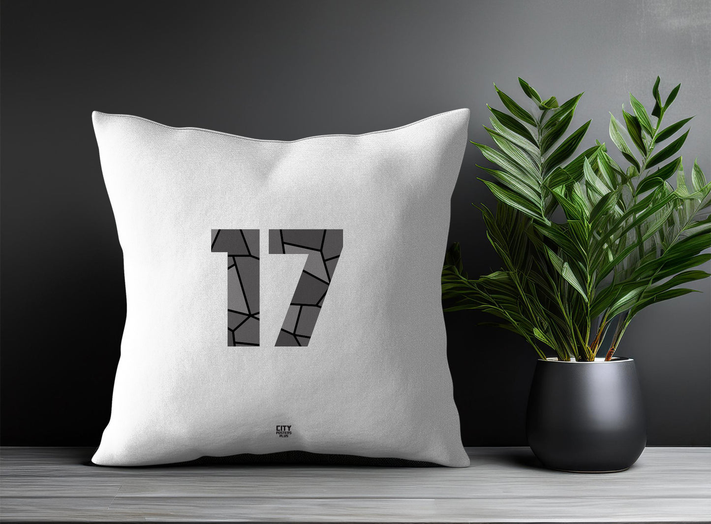 Print Deliver Plus 17 Number Square & Rectangle Pillow Cases | Modern Numeric Throw Pillow Covers 