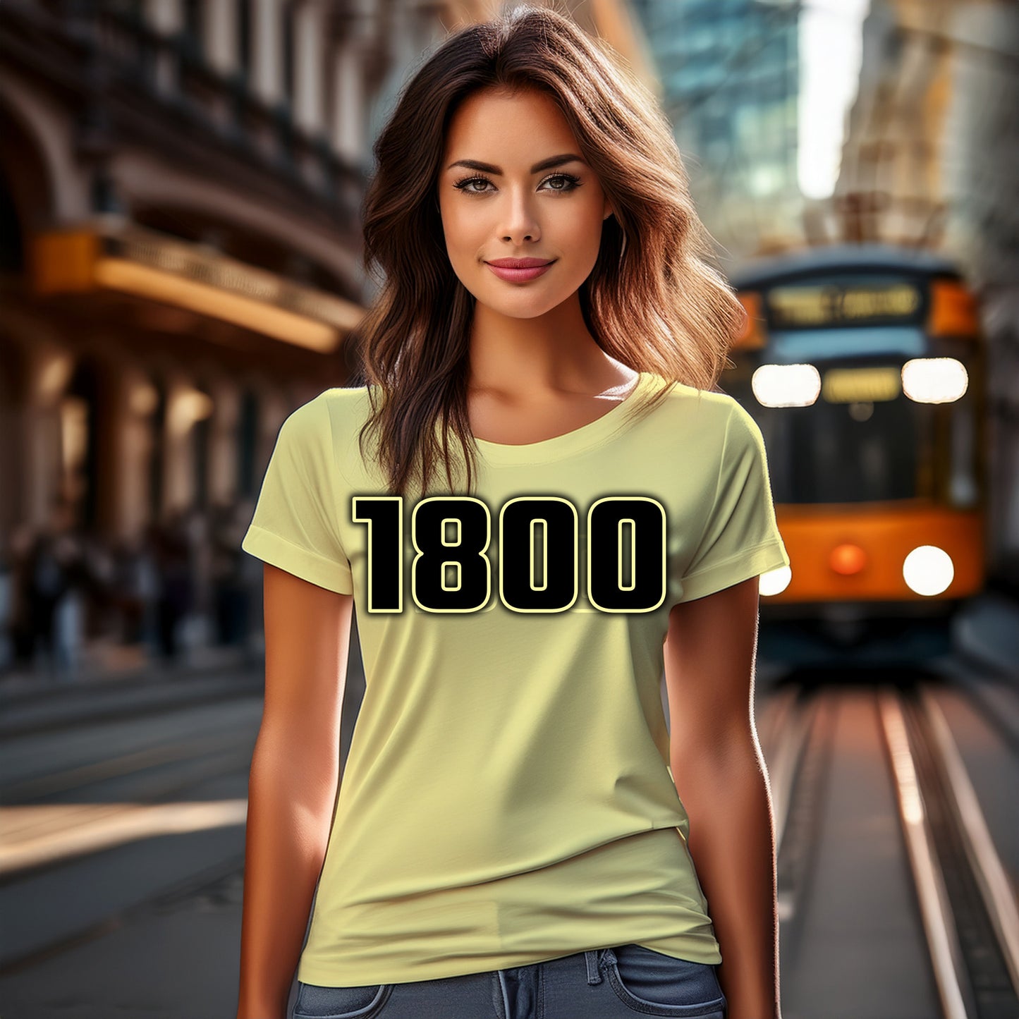 1800 Year Women T-Shirt (Butter Yellow)