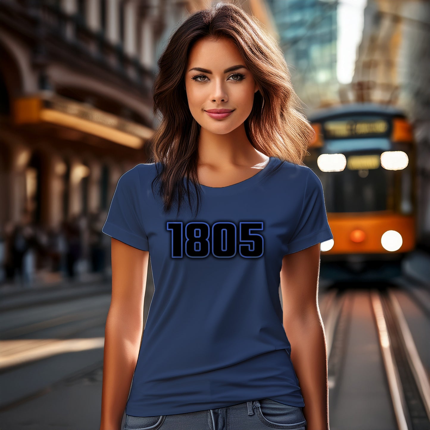 1805 Year Women T-Shirt (Navy Blue)