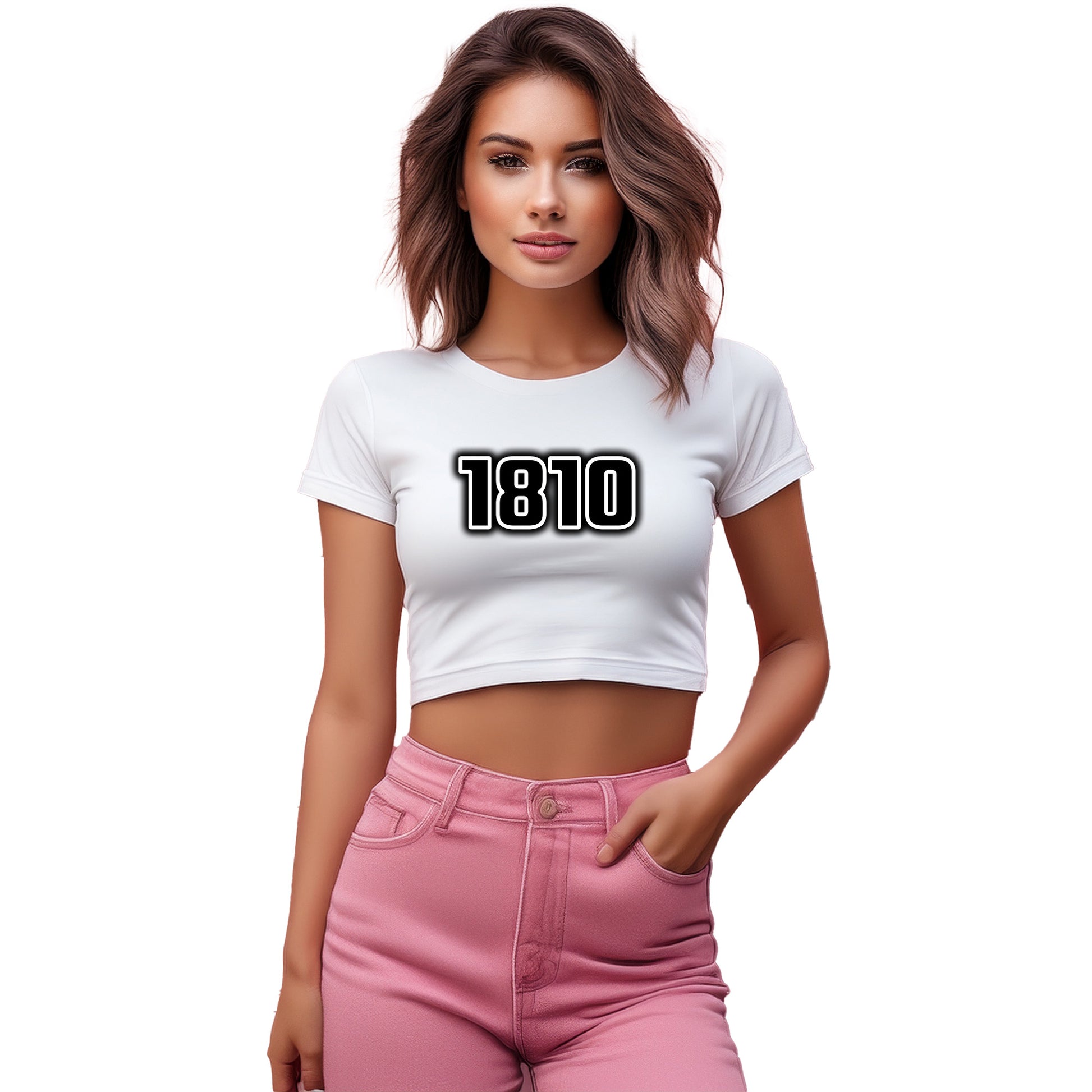 1810 Year Women Crop Top (White)