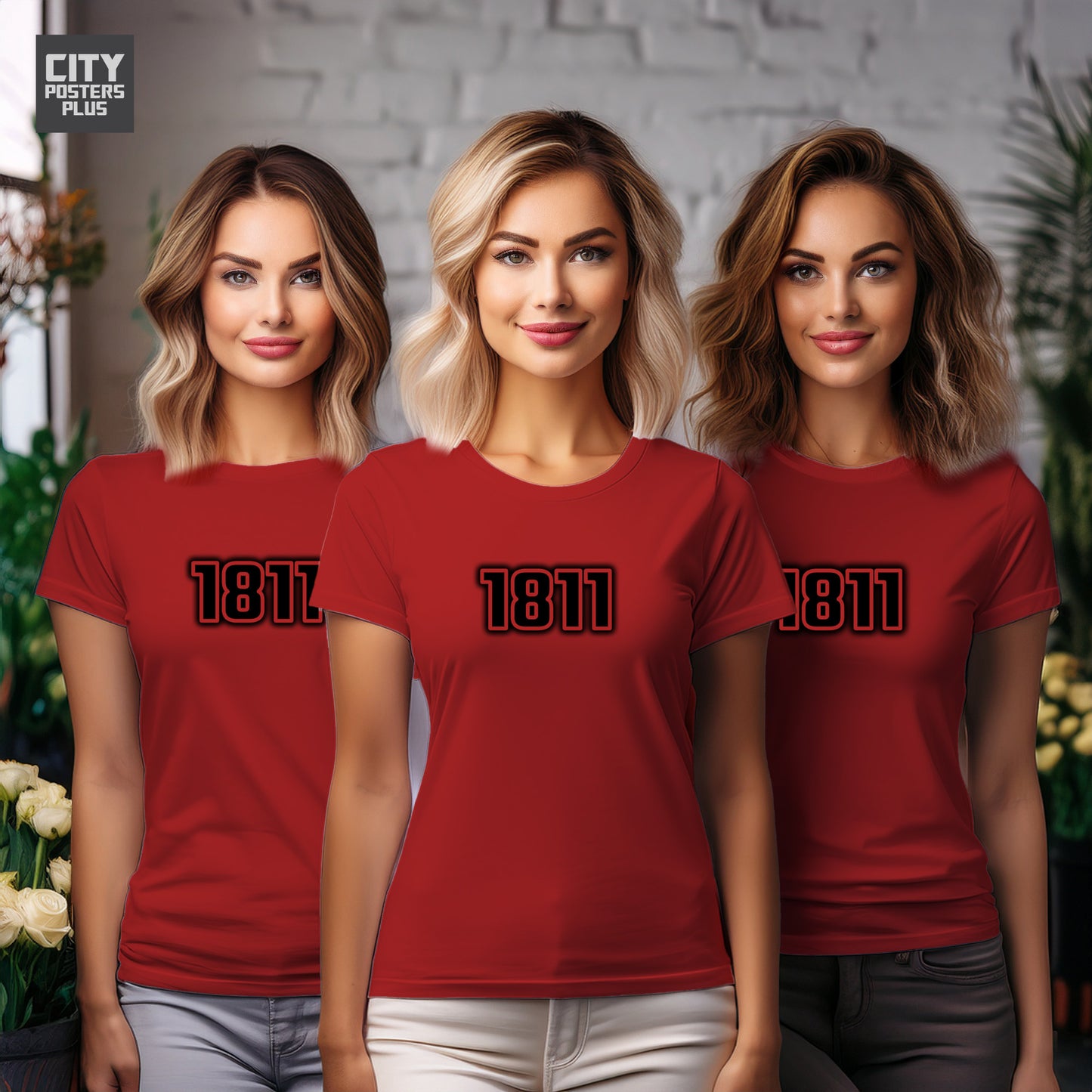 1811 Year Women T-Shirt (Red)