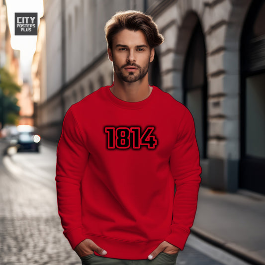 1814 Year Men Unisex Sweatshirt (Red)