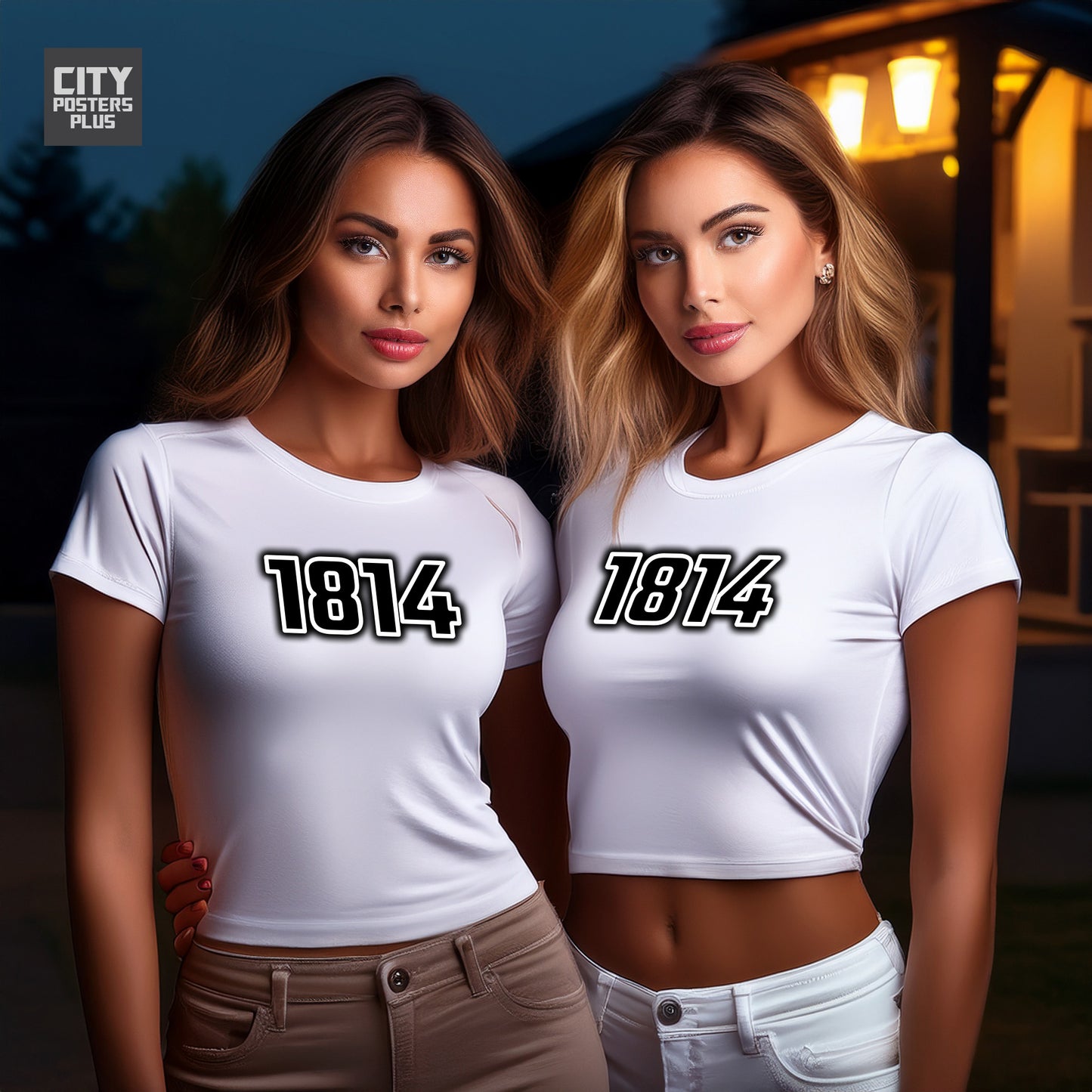 1814 Year Women Crop Top (White)