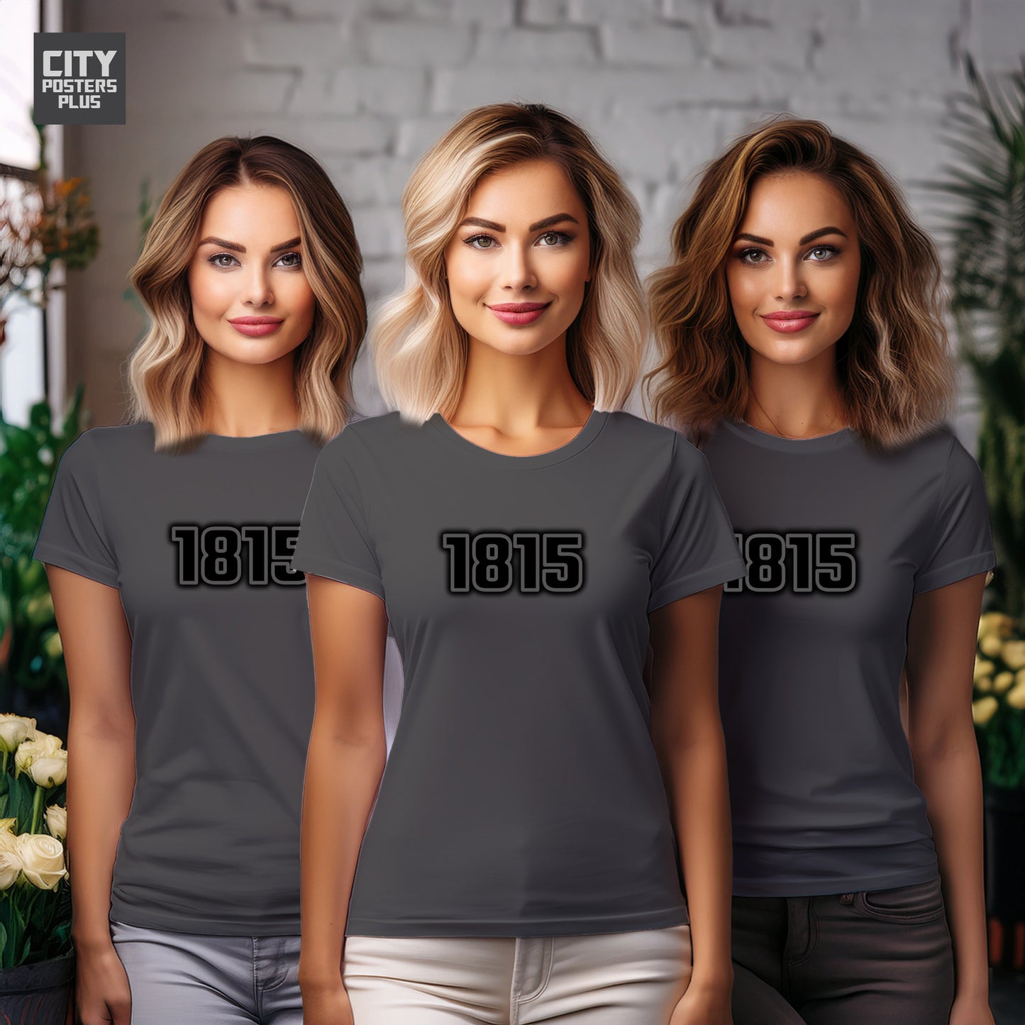 1815 Year Women T-Shirt (Charcoal Grey)