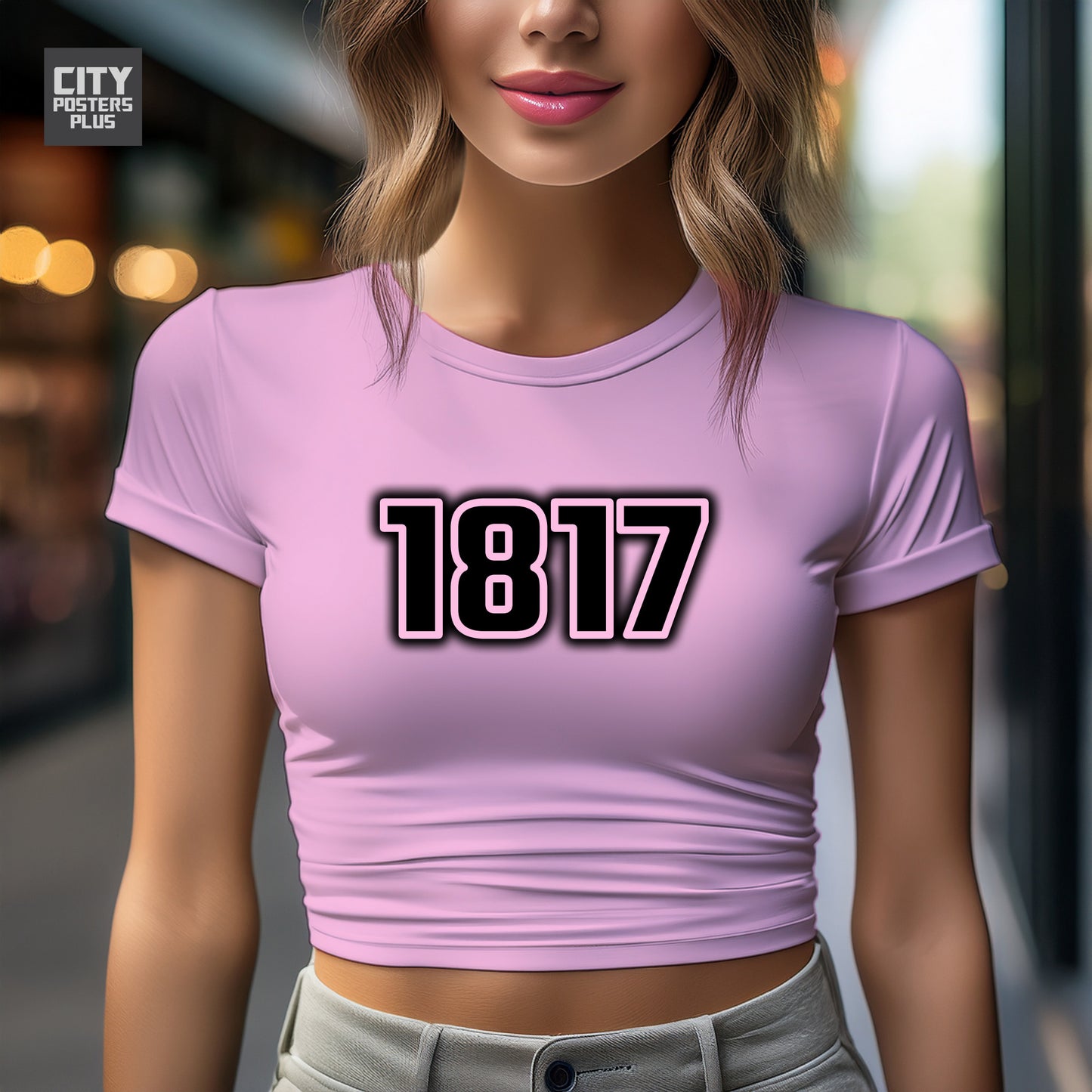 1817 Year Women Crop Top (Light Pink)