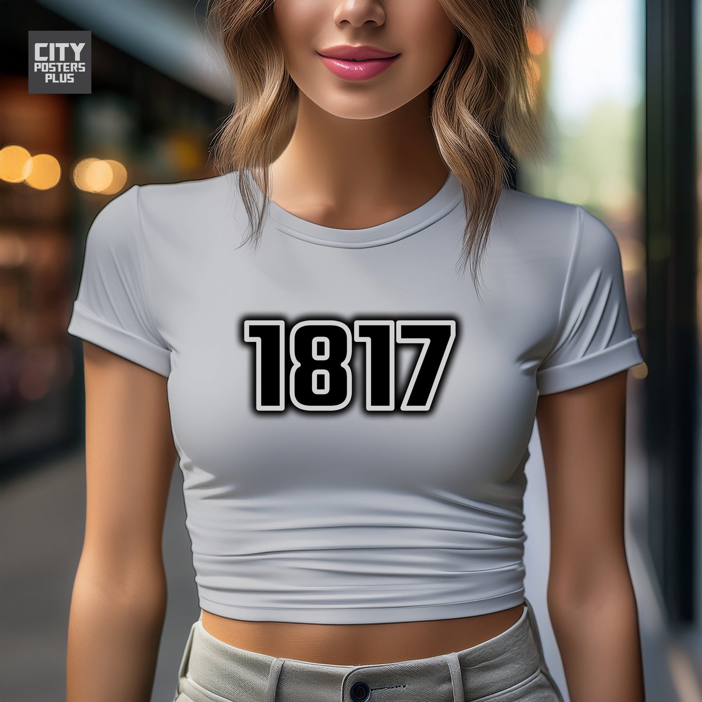 1817 Year Women Crop Top (Melange Grey)