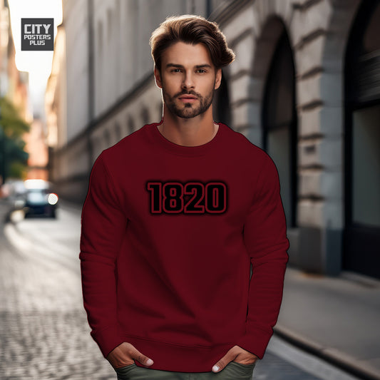 1820 Year Men Unisex Sweatshirt (Maroon)