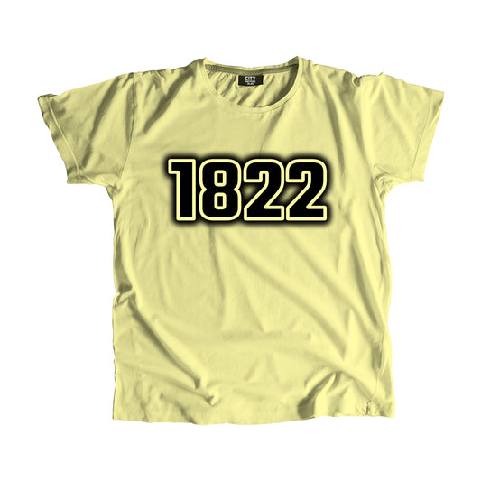 1822 Year Men Unisex T-Shirt (Butter Yellow)