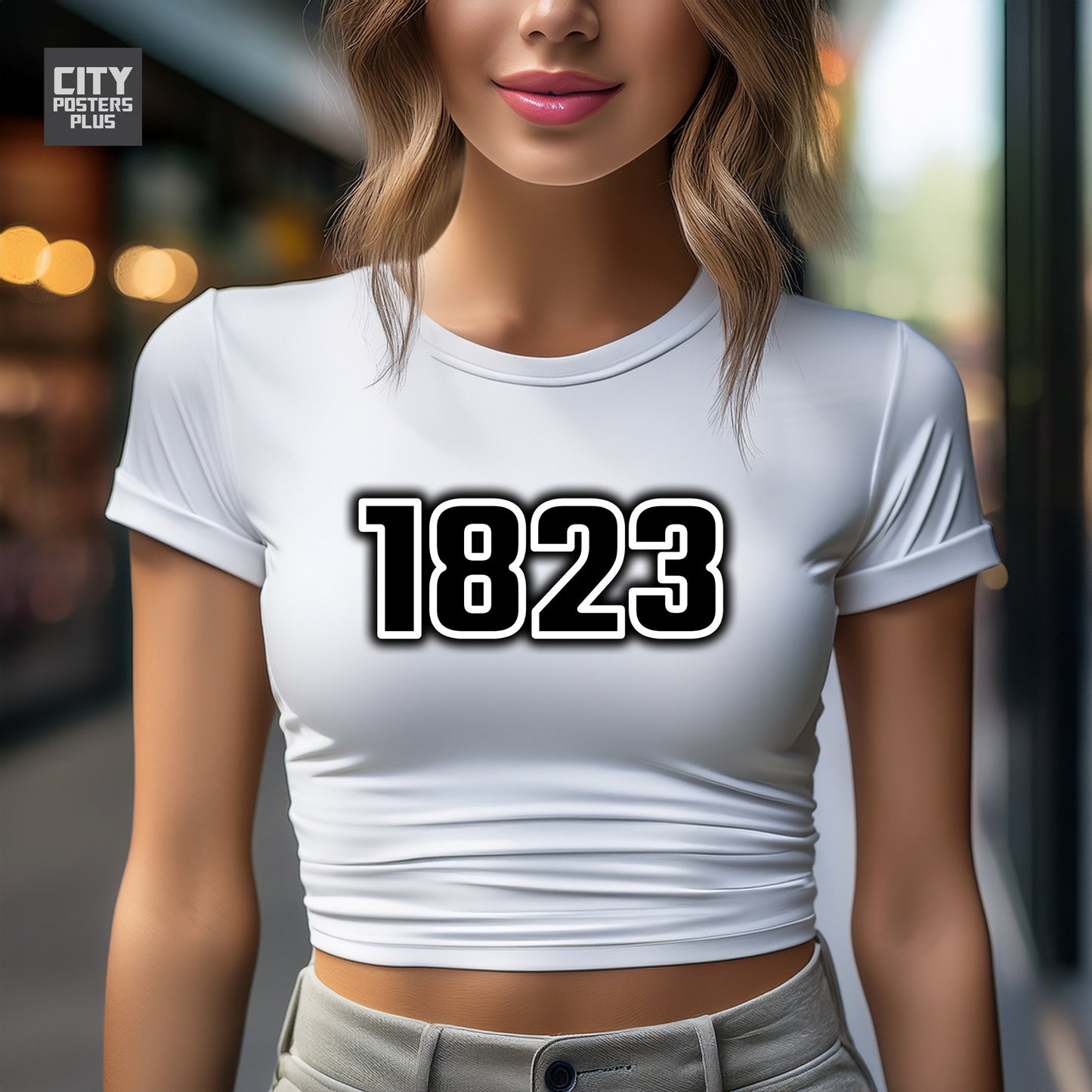 1823 Year Women Crop Top (White)