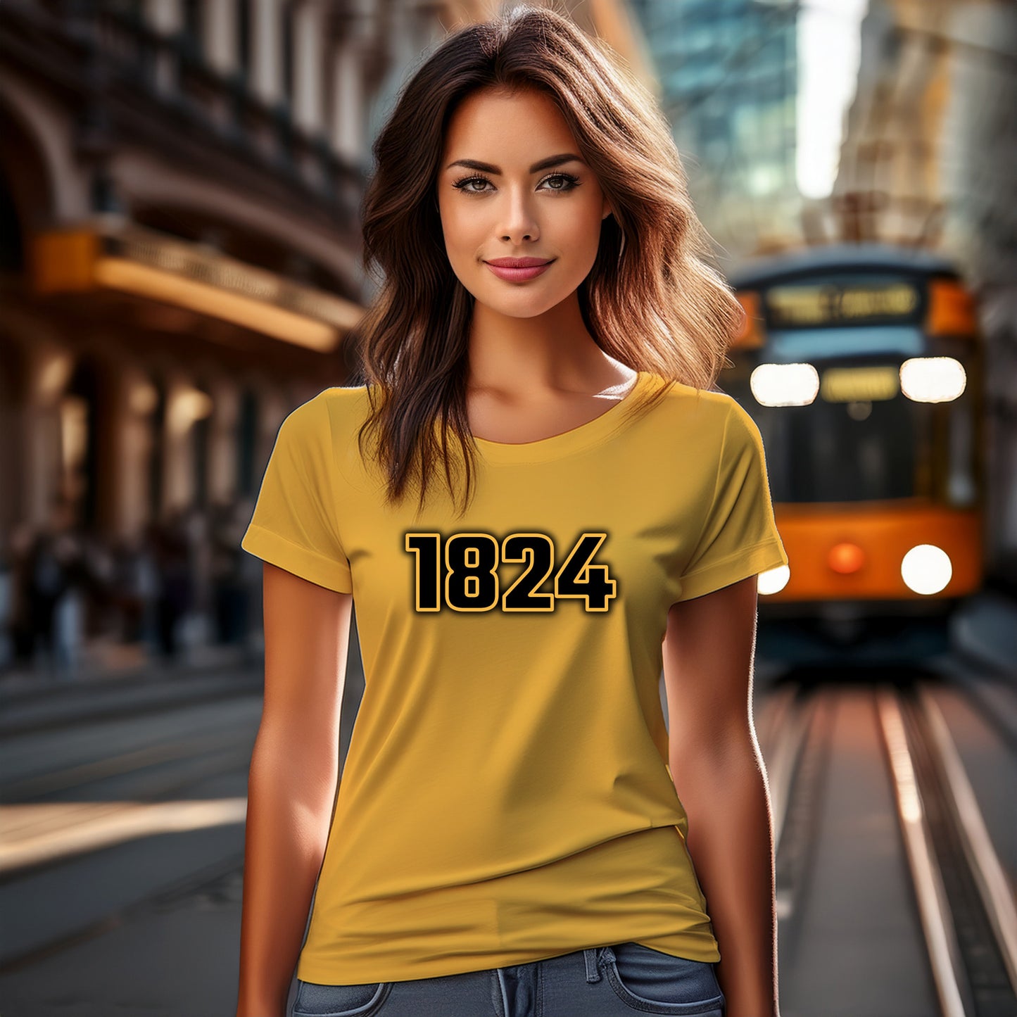 1824 Year Women T-Shirt (Golden Yellow)