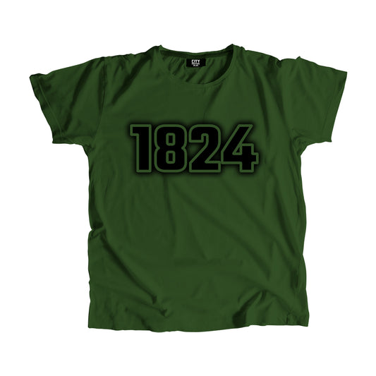 1824 Year Men Unisex T-Shirt (Olive Green)