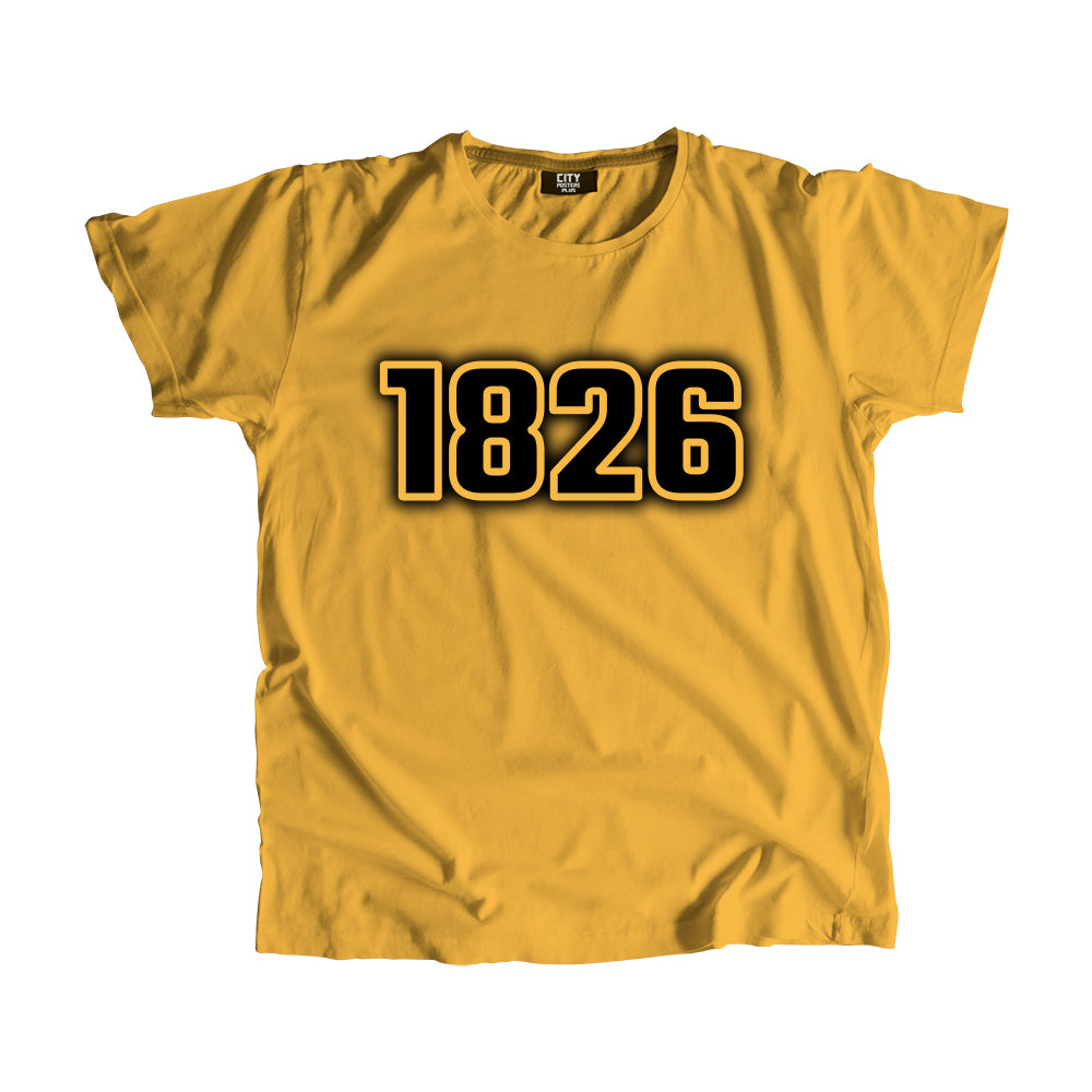 1826 Year Men Unisex T-Shirt (Golden Yellow)