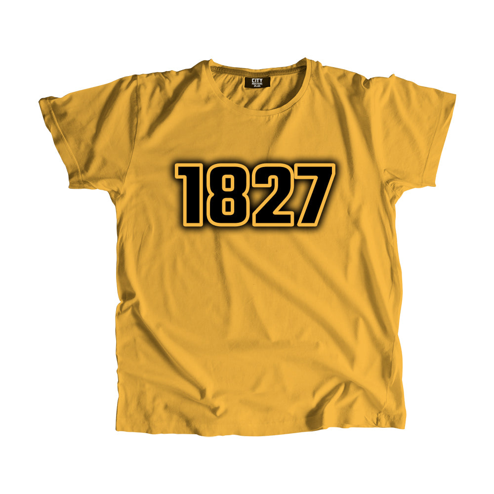1827 Year Men Unisex T-Shirt (Golden Yellow)