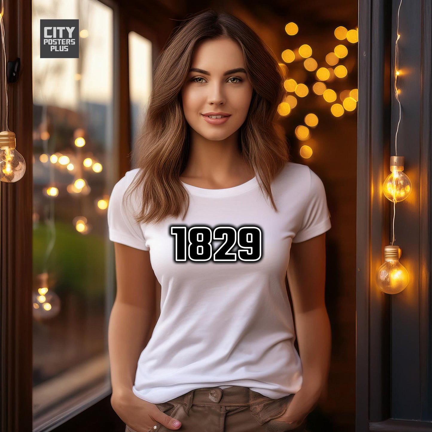 1829 Year Women T-Shirt (White)