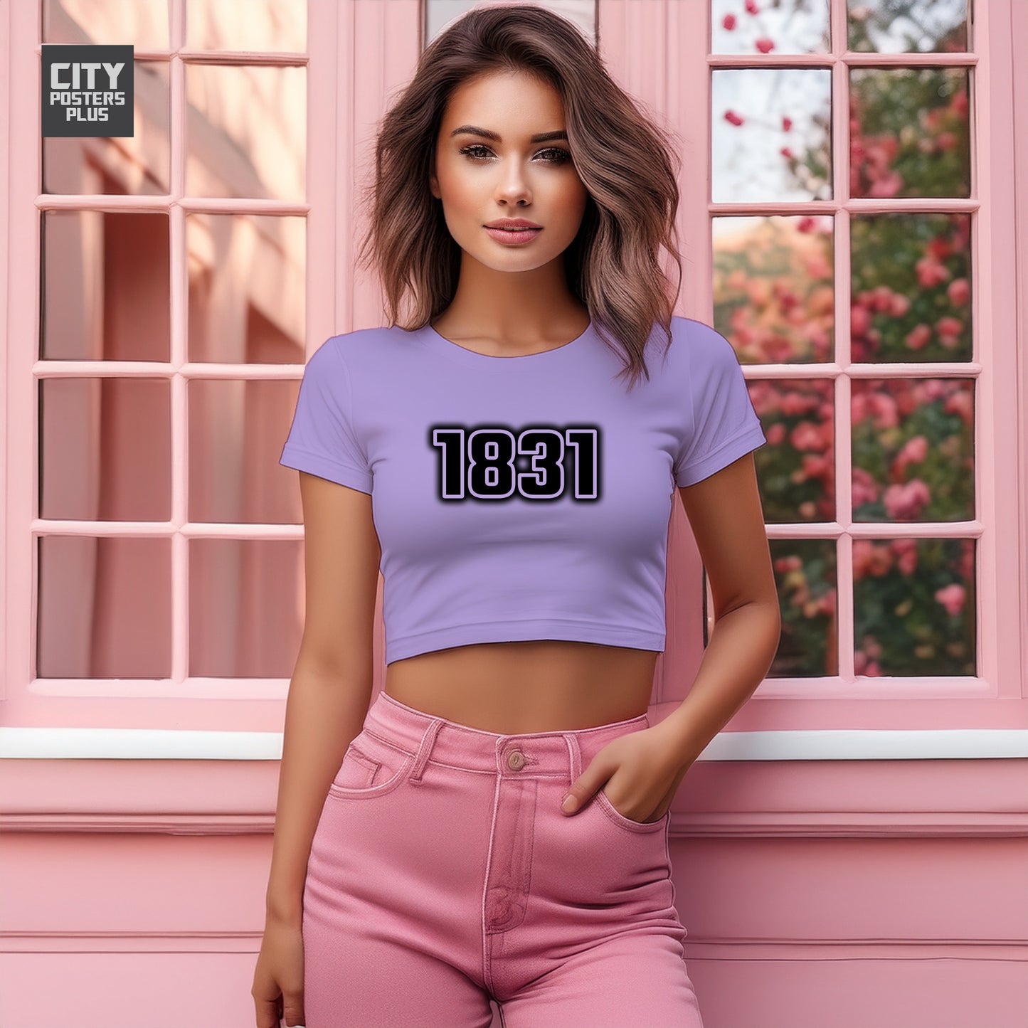 1831 Year Women Crop Top (Iris Lavender)