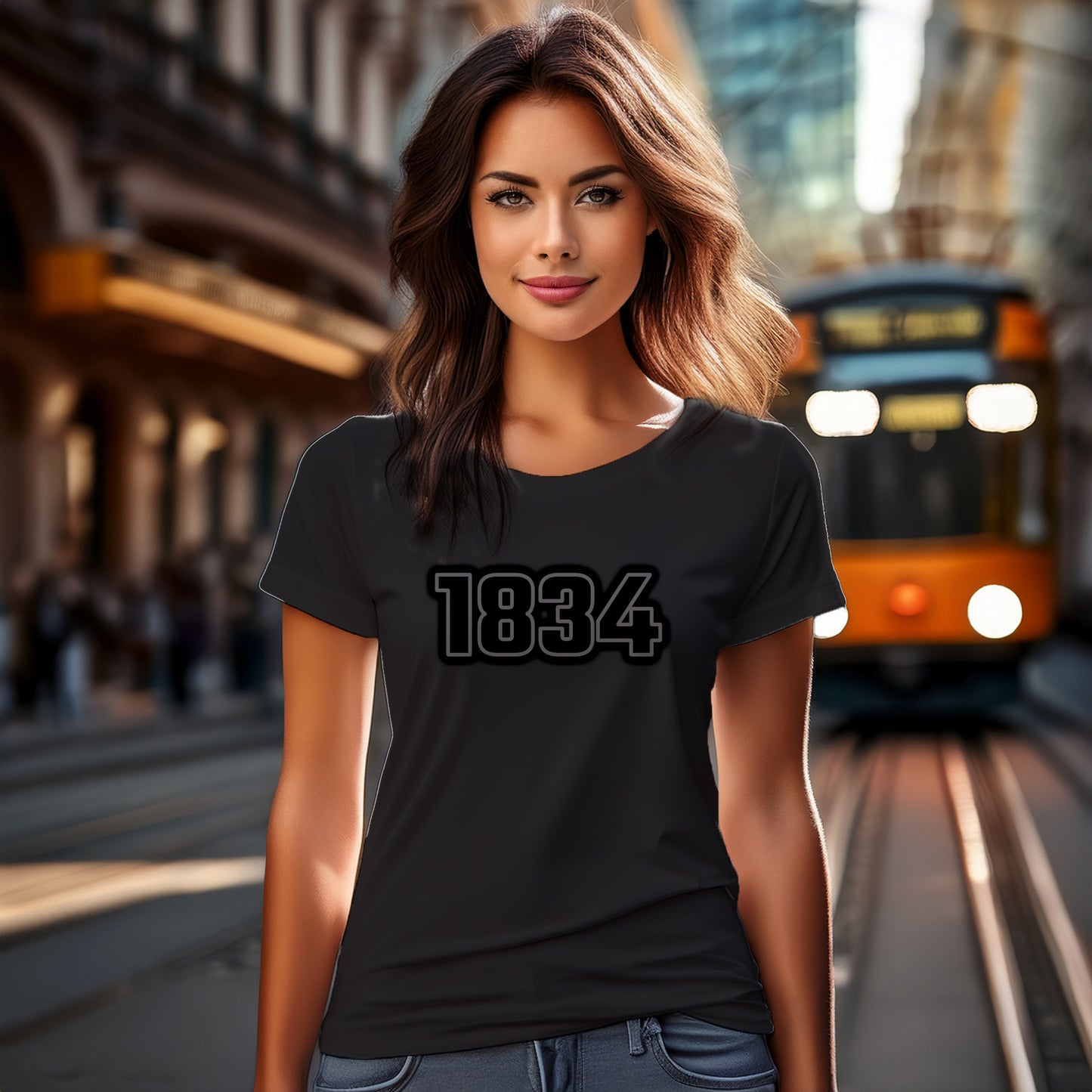 1834 Year Women T-Shirt (Black)