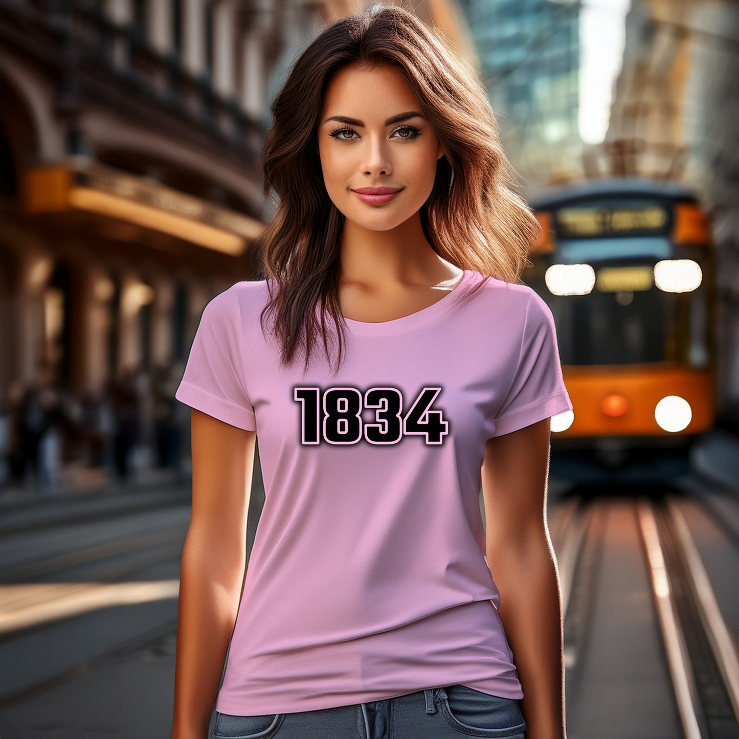 1834 Year Women T-Shirt (Light Pink)
