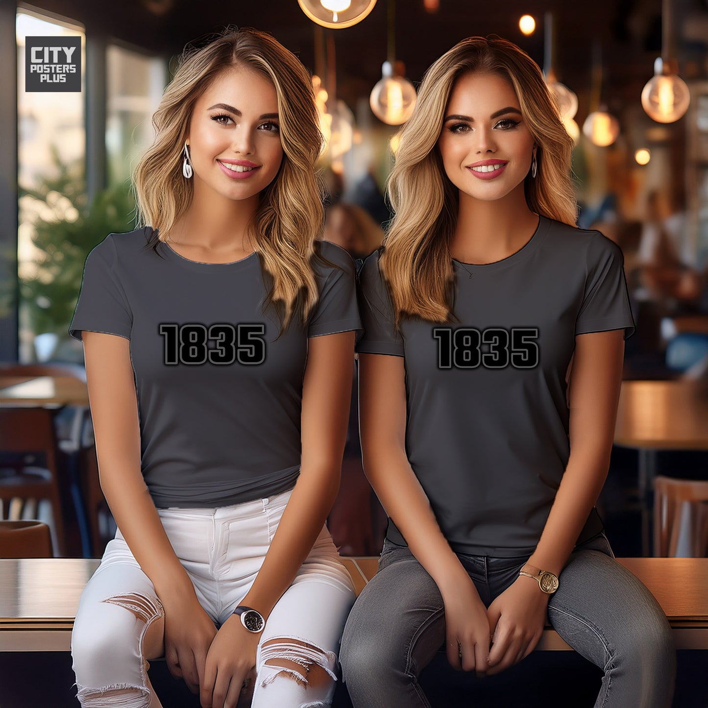 1835 Year Women T-Shirt (Charcoal Grey)