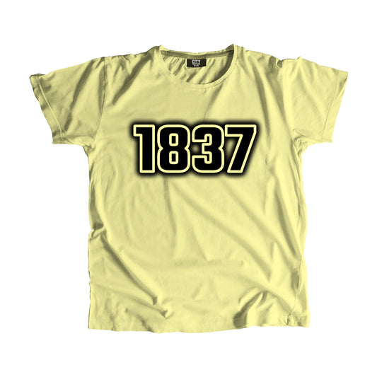 1837 Year Men Unisex T-Shirt (Butter Yellow)