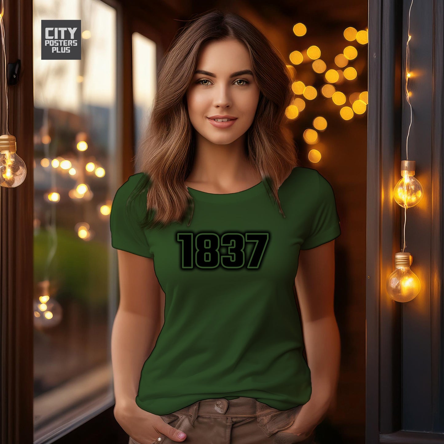 1837 Year Women T-Shirt (Olive Green)