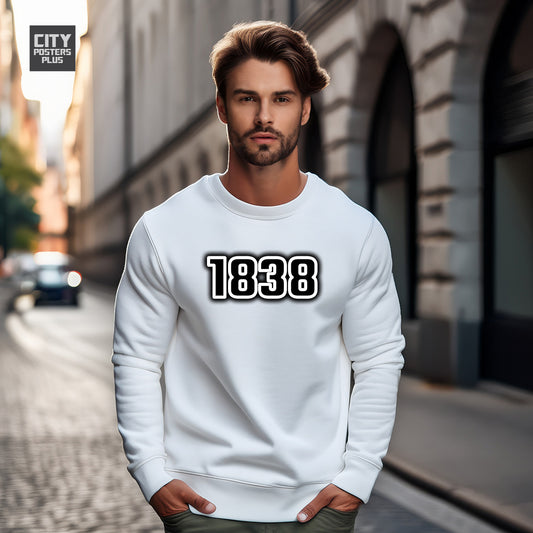 1838 Year Men Unisex Sweatshirt (White)