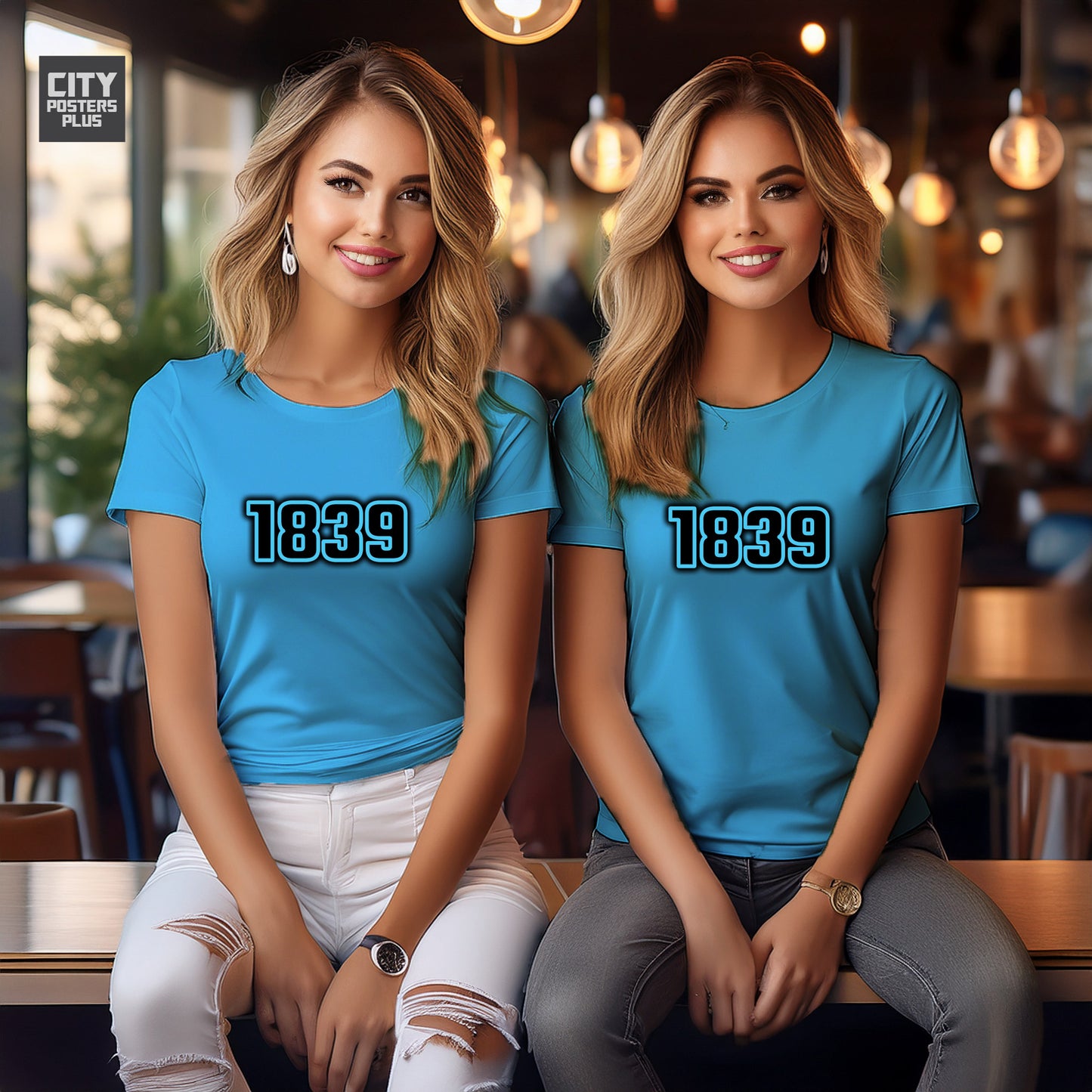 1839 Year Women T-Shirt (Sky Blue)