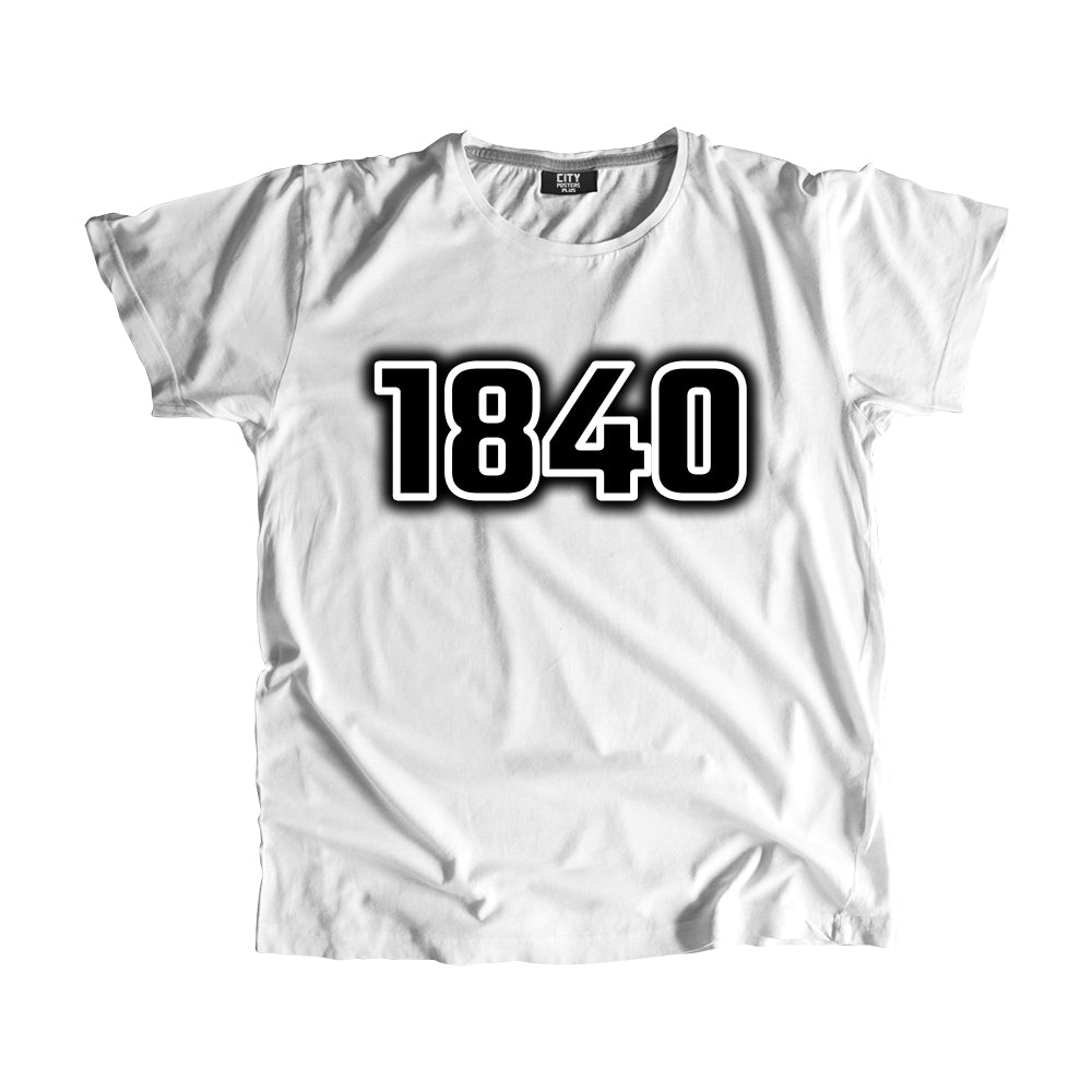 1840 Year Men Unisex T-Shirt (White)