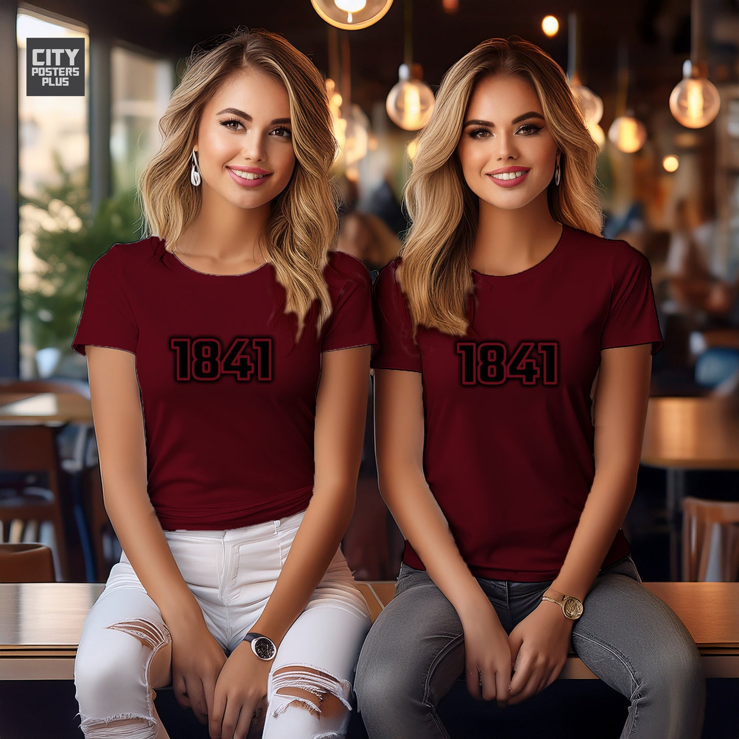 1841 Year Women T-Shirt (Maroon)