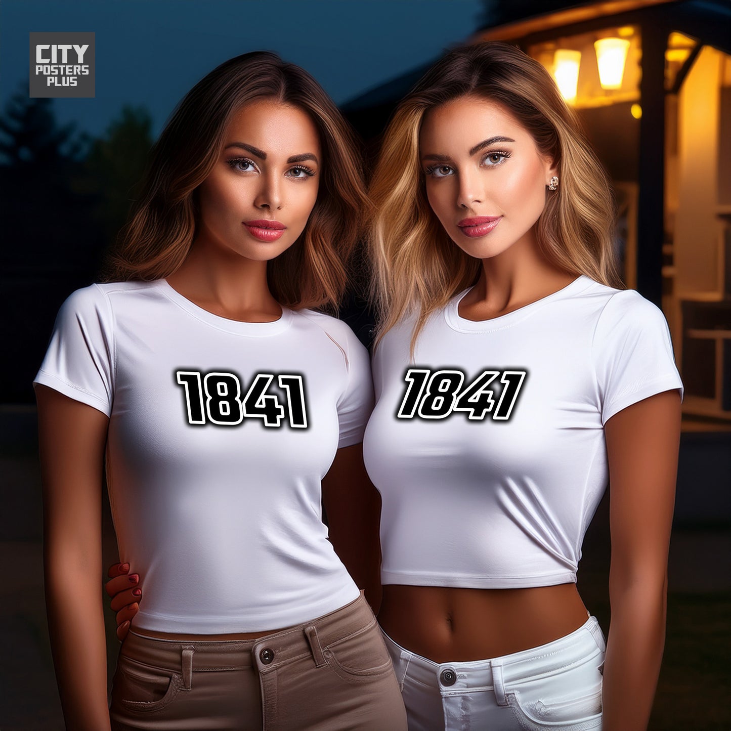 1841 Year Women Crop Top (White)