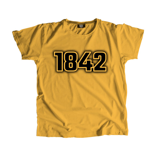 1842 Year Men Unisex T-Shirt (Golden Yellow)
