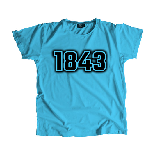 1843 Year Men Unisex T-Shirt (Sky Blue)