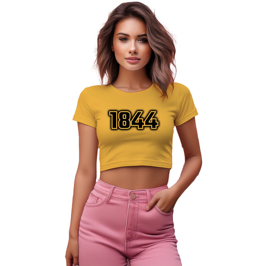 1844 Year Women Crop Top (Golden Yellow)