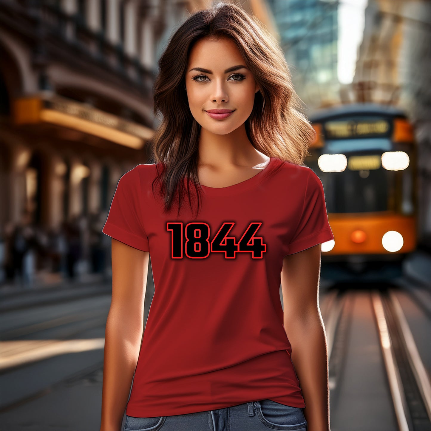 1844 Year Women T-Shirt (Red)