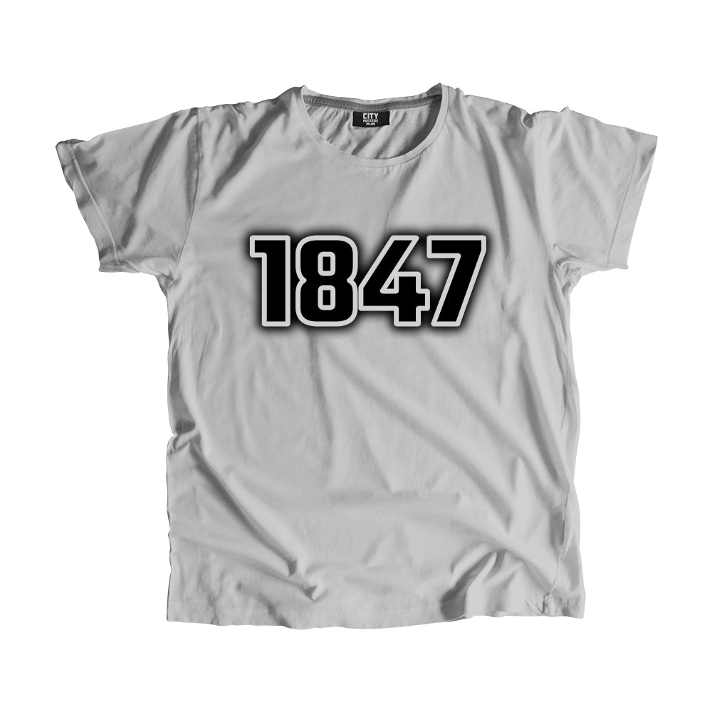 1847 Year Men Unisex T-Shirt (Melange Grey)