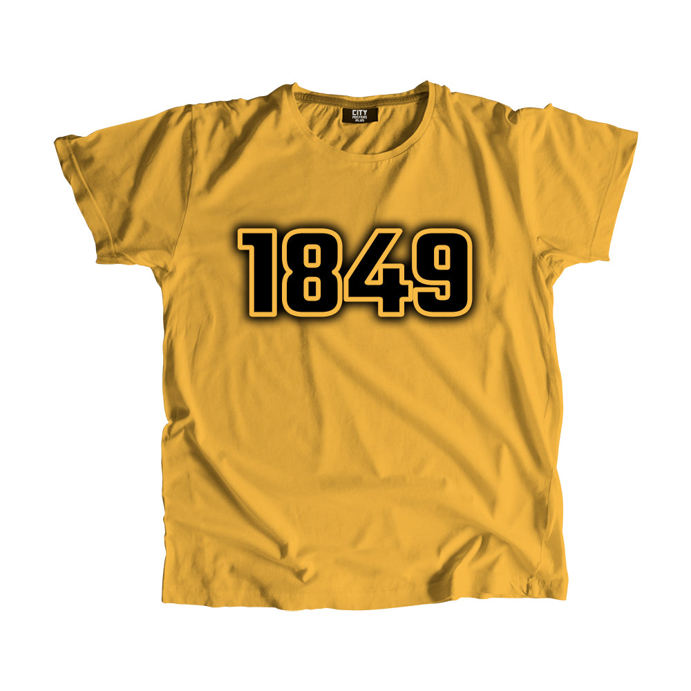 1849 Year Men Unisex T-Shirt (Golden Yellow)