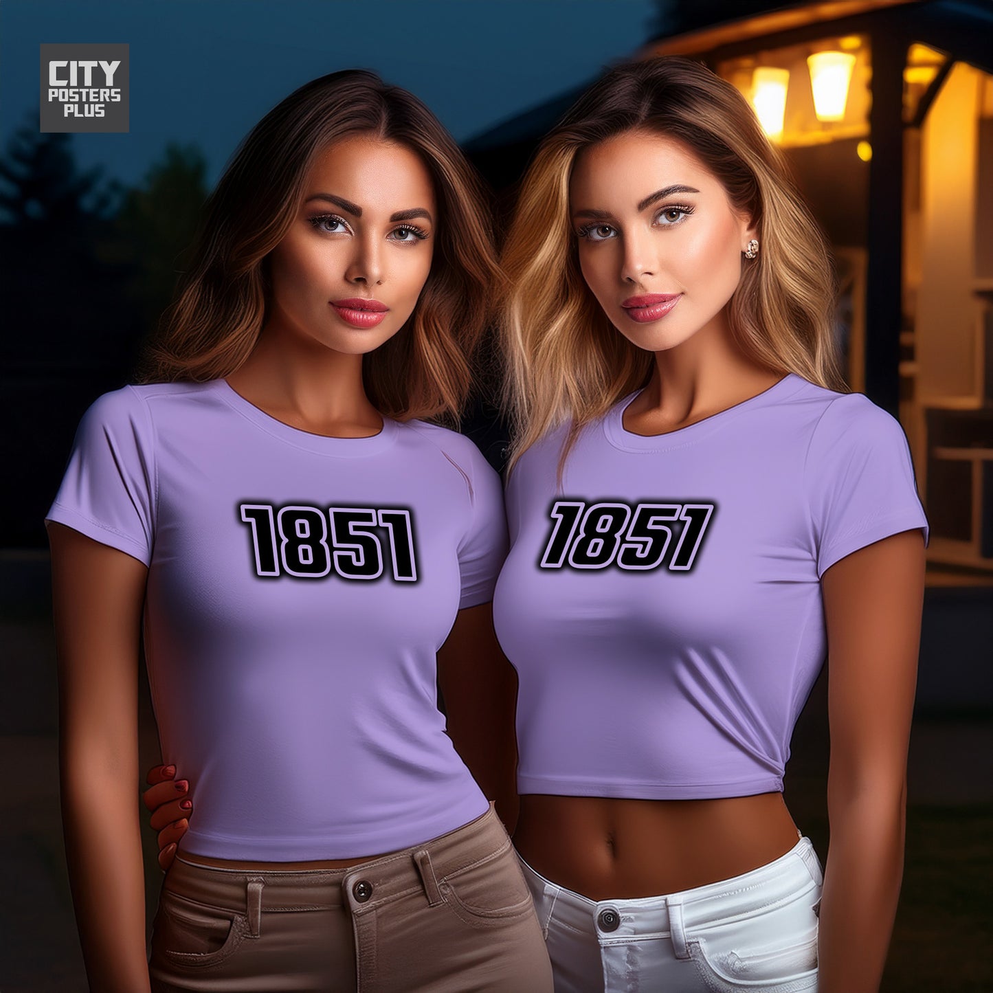 1851 Year Women Crop Top (Iris Lavender)
