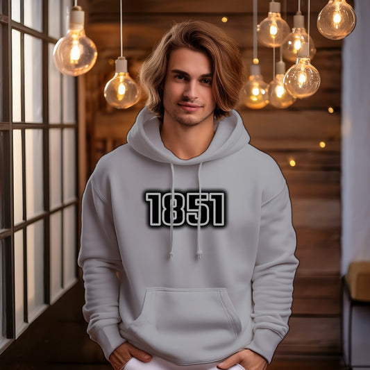1851 Year Men Unisex Hoodie (Melange Grey)