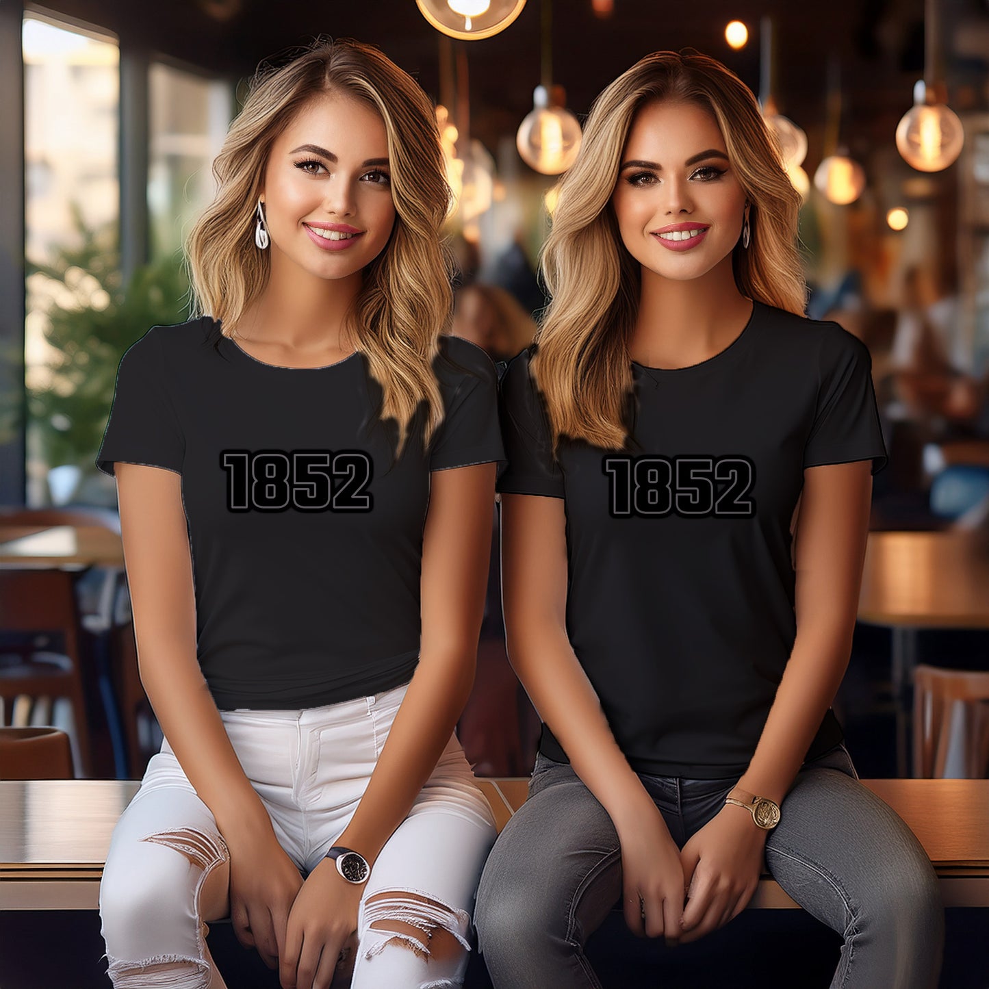 1852 Year Women T-Shirt (Black)