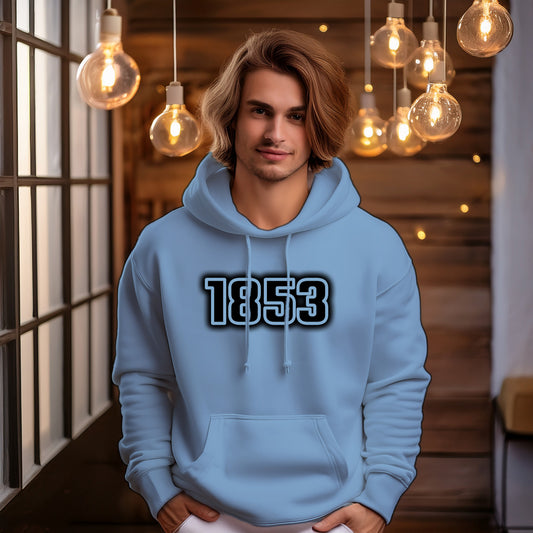 1853 Year Men Unisex Hoodie (Baby Blue)