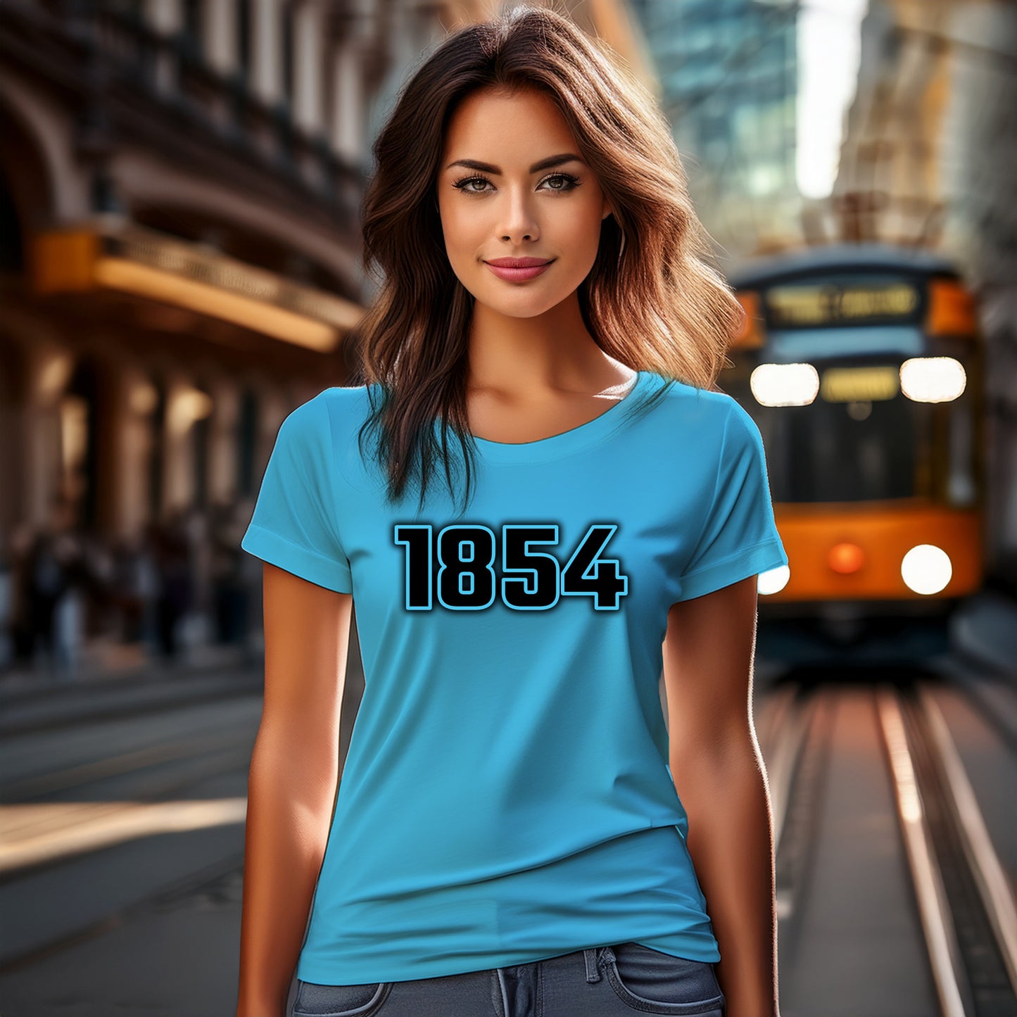 1854 Year Women T-Shirt (Sky Blue)